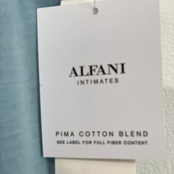 Alfani Intimates 2 Piece Blue Set Pajama Shorts and Top Medium New - Picture 7 of 9